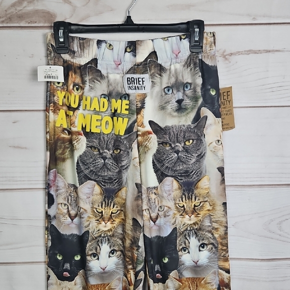 Brief Insanity You Had Me At Meow Cat Lover's Delight Pajama Pants Small - Picture 3 of 13